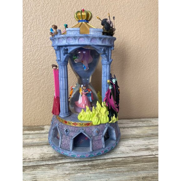 Disney Other - Disney Sleeping Beauty Aurora Hourglass Snowglobe Music Lighted Box w/FLAWS